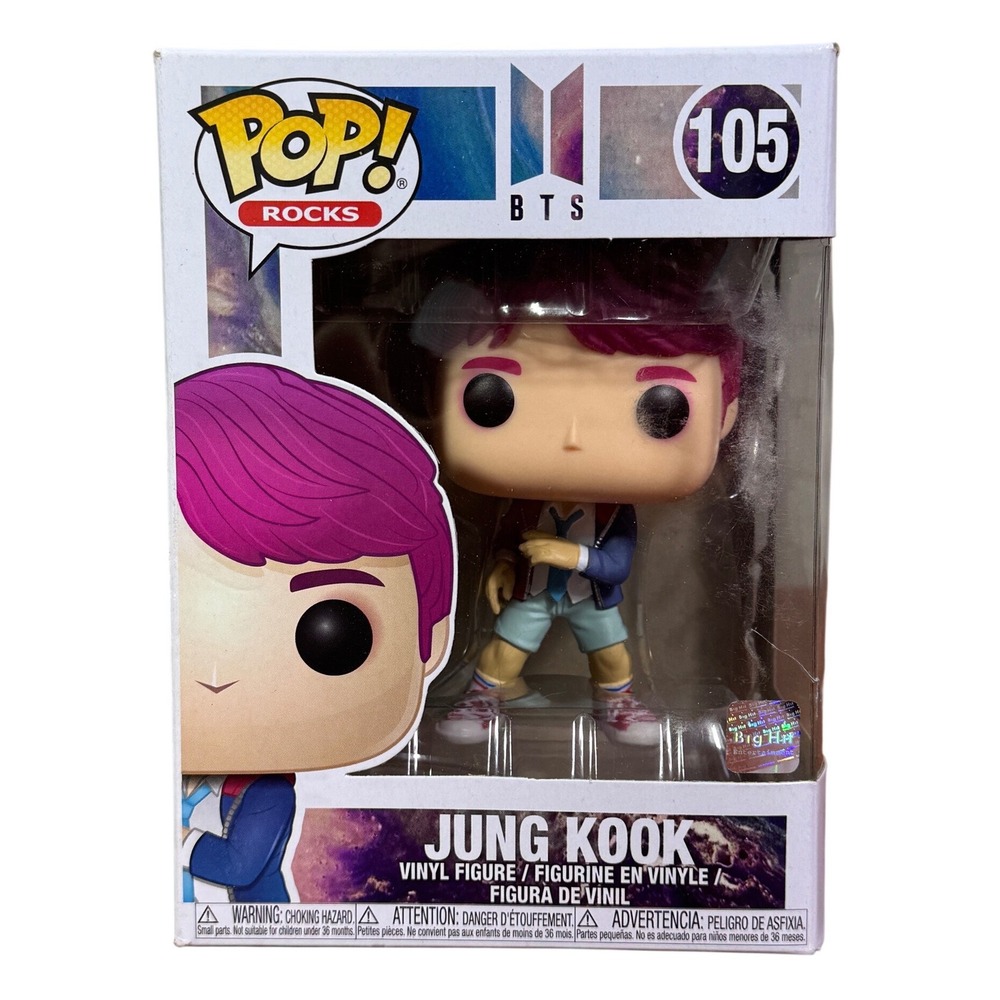 Funko Pop Rocks BTS Jung Kook #105 Vinyl Figure Big Hit Authentic
